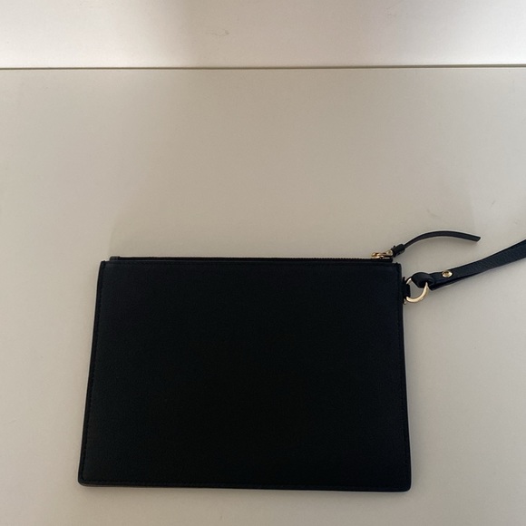 Authentic Salvatore Ferragamo Black leather Wristlet Pouch - Picture 3 of 6